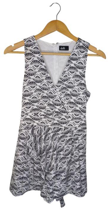 Dotti  Patterned Playsuit 8 - White - Excellent