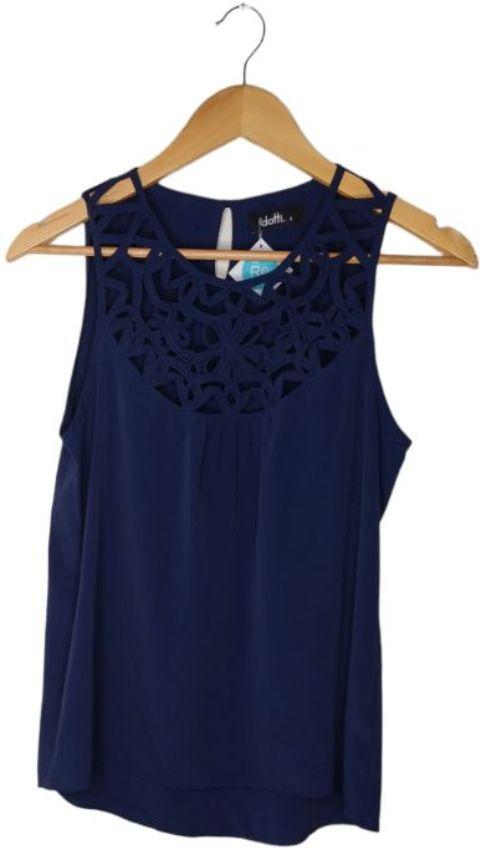 Dotti Sleeveless Blouse 8 - Navy Blue