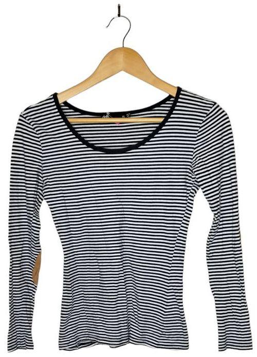 Dotti  Striped Long Sleeve Tee XS - Navy/White - Excellent