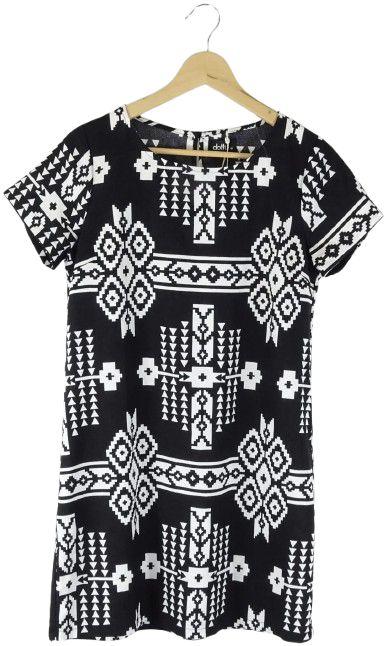 Dotti  Tunic Top 10 - Black/White - Excellent
