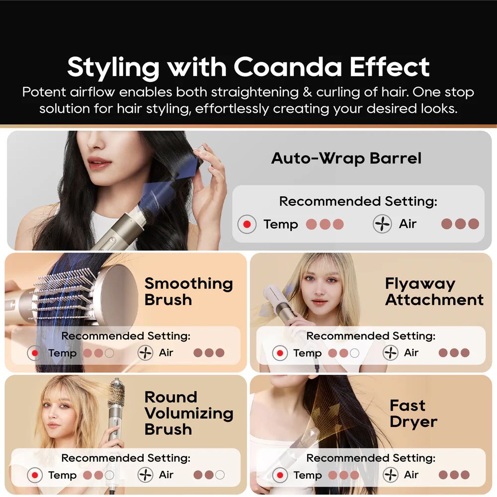 Dreame AirStyle 5-in-1 Hair Drying & Styling Tool Kit - Gold