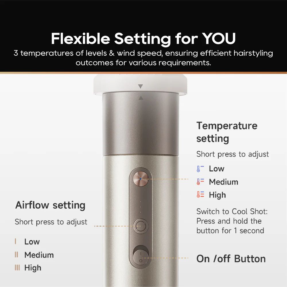 Dreame AirStyle 5-in-1 Hair Drying & Styling Tool Kit - Gold