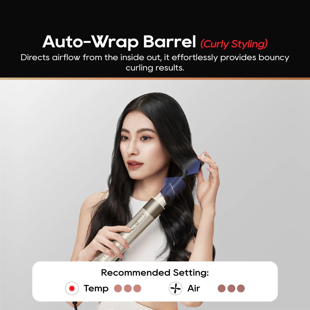 Dreame AirStyle 5-in-1 Hair Drying & Styling Tool Kit - Gold