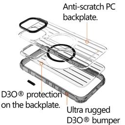 EFM EFM Dakar Phone Case for iPhone 15 Pro Max - Clear/Black - Brand New