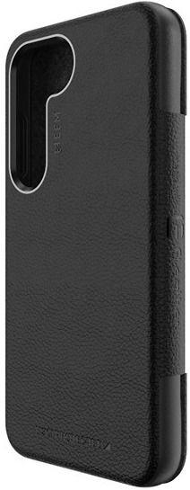 EFM Monaco Armour Leather and D3O Case for Galaxy S23 - Black/Space Grey