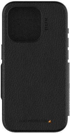 EFM Monaco Wallet D3O Case for iPhone 15 Pro Max - Black/Space Grey