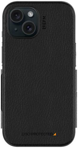 EFM EFM Monaco Wallet Phone Case with D3O 5G for iPhone 15 - Black - Brand New
