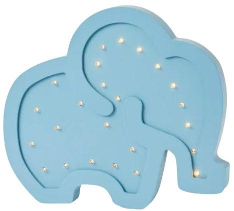 Jiggle & Giggle  Elephant Wooden Light - Light Blue - Over Stock