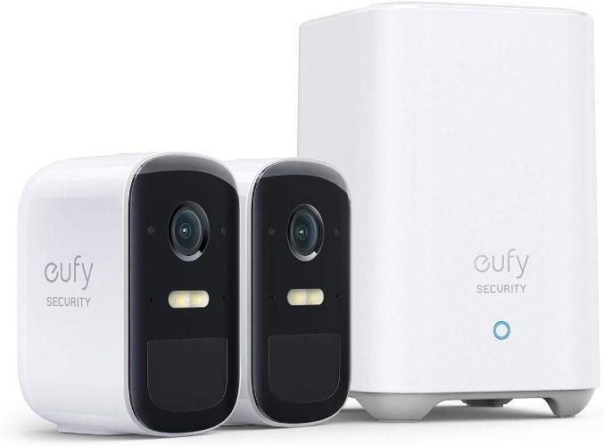 Eufy  2C Pro Wireless Home Security System (2-Cam Kit) - White - Excellent