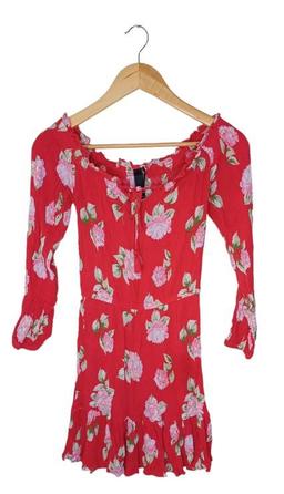 Factorie Floral Mini Dress XS - Red