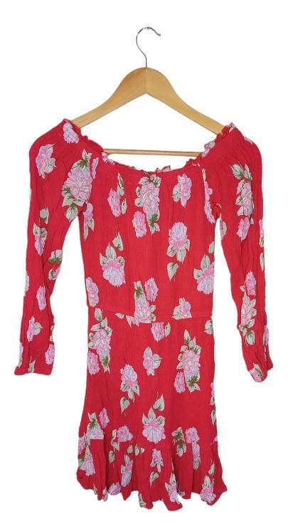 Factorie Floral Mini Dress XS - Red