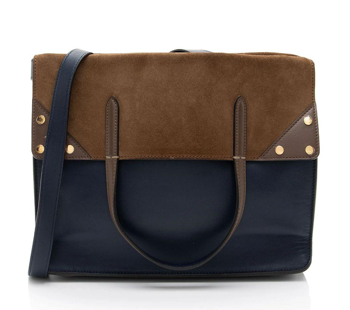 Fendi Suede Calfskin Grace Flip Tote