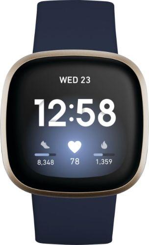 Fitbit Versa 3 Health and Fitness Smartwatch Aluminum 40mm in Soft Gold in Good condition