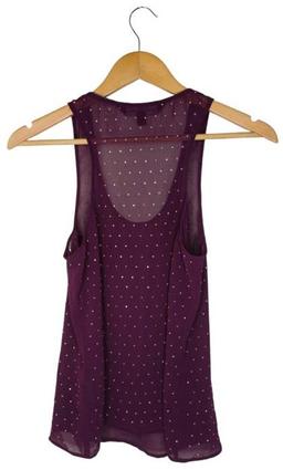 Forever New Diamonte Sleeveless Blouse 8 - Deep Purple