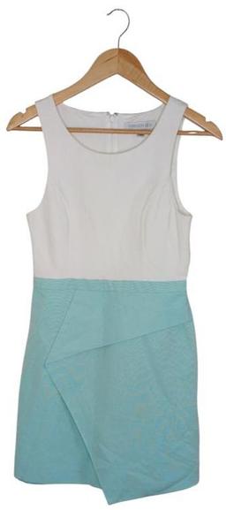 Forever New Dress 10 - Cream/Sage