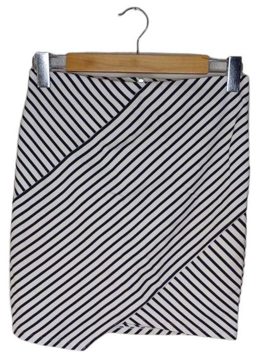 Forever New  Striped Mini Tube Skirt 8 - Black/White - Excellent