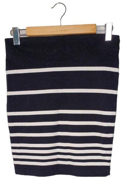 French Connection  Striped Tube Skirt 10 - Black/White - Excellent
