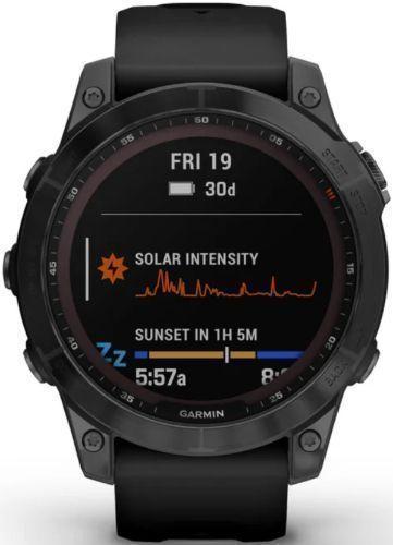 Garmin Fenix 7 Smartwatch Sapphire Solar Edition (Polymer) 47mm in Mineral Blue DLC Titanium