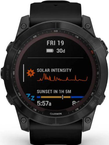 Garmin Fenix 7X Smartwatch Sapphire Solar Edition (Polymer) 51mm in Black DLC Titanium in Brand New condition
