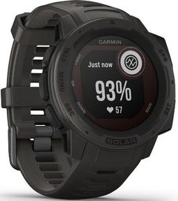 Garmin Instinct Solar Smartwatch - 45mm - Graphite Fiber-reinforced Polymer Case with Graphite Silicone Standard Edition Silicone Strap