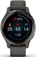 Garmin Venu 2S Smartwatch Fiber-reinforced Polymer 27.9mm in Slate Black