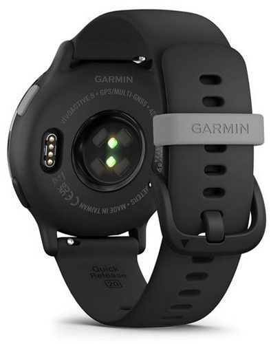 Garmin Vivoactive 5 Smartwatch - 30.4mm - Black Fibre-reinforced polymer Case with Black Silicone Silicone Strap