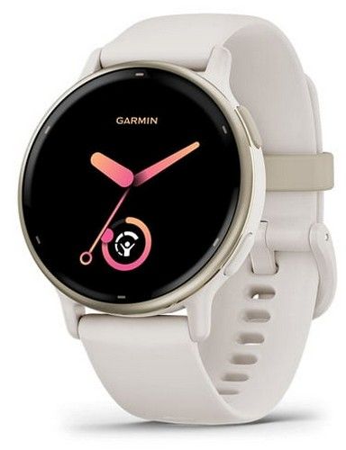 Garmin Vivoactive 5 Smartwatch - 30.4mm - Cream Gold Fibre-reinforced polymer Case with Ivory Silicone Silicone Strap