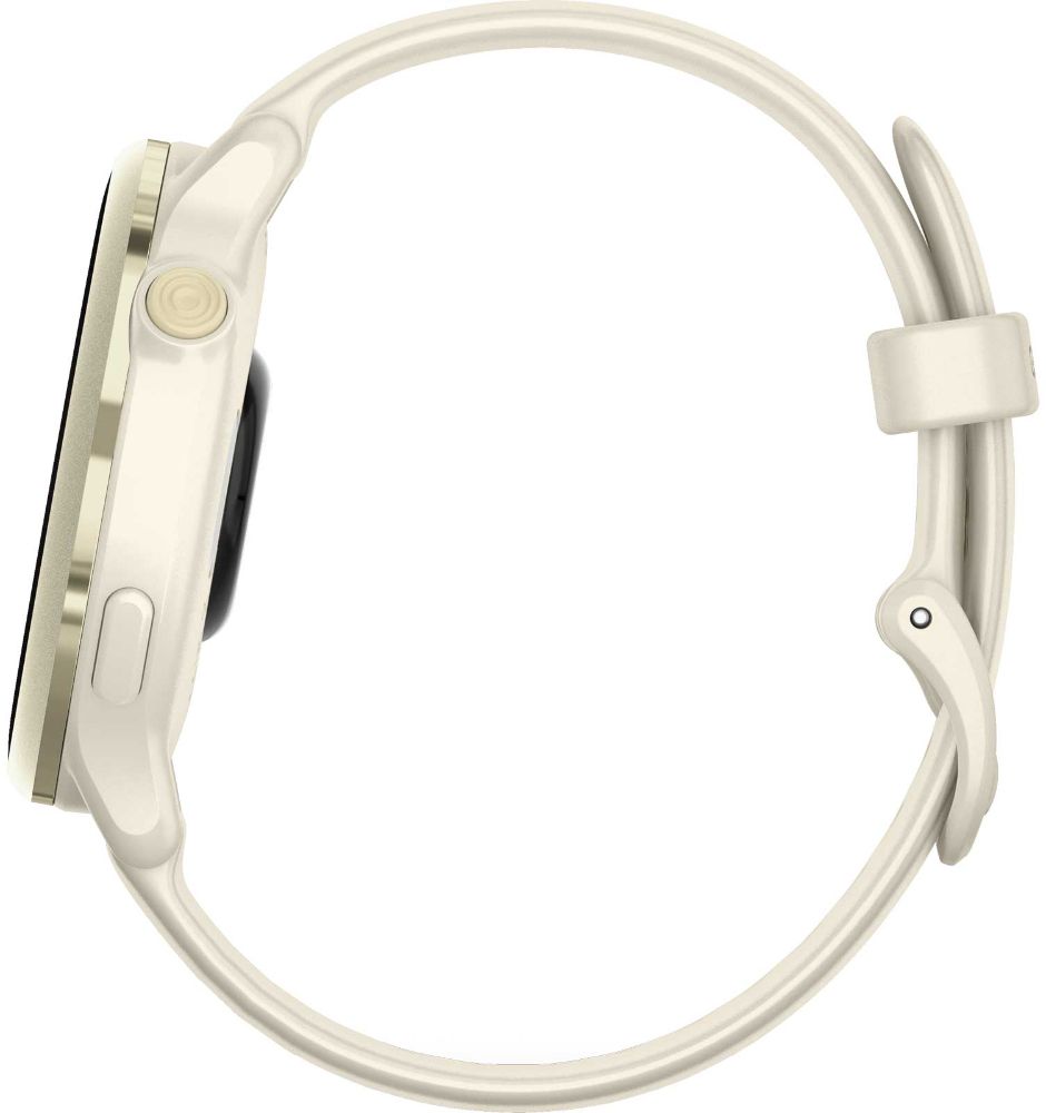 Garmin Vivoactive 6 GPS Smartwatch - 8GB - 30.4mm - Lunar Gold Fiber-reinforced Polymer Case with Bone Silicone Silicone Band