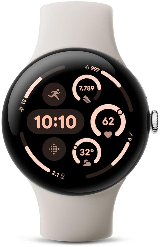 Google Pixel Watch 3 100% Recycled Aluminum 41mm in Polished Silver