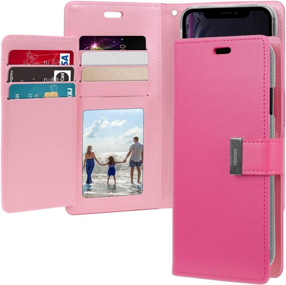 Goosperry Fancy Diary Phone Case for Apple iPhone XR - Hot Pink