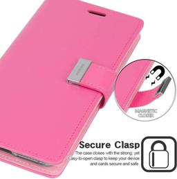 Goosperry Fancy Diary Phone Case for Apple iPhone XR - Hot Pink