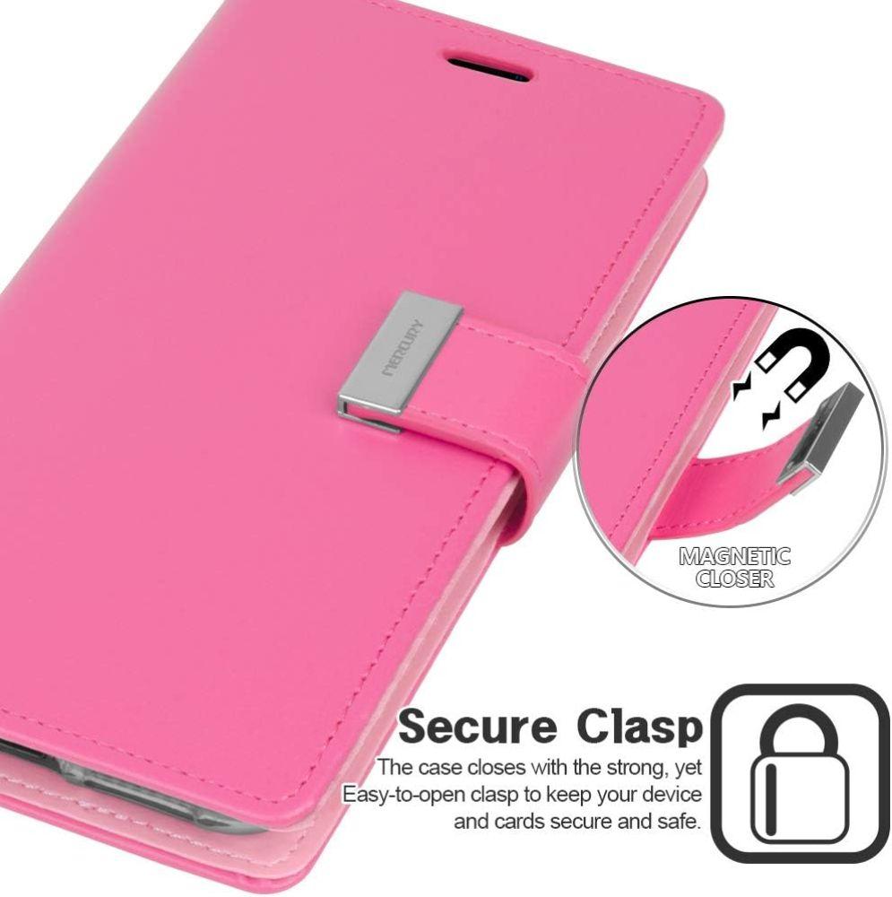 Goosperry Fancy Diary Phone Case for Apple iPhone XR - Hot Pink