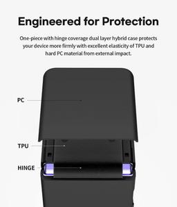 Goospery Fard Phone Case for Samsung Galaxy Z Flip4 - Black