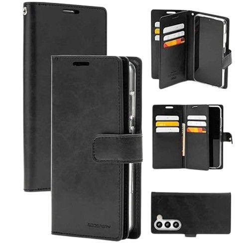 Goospery  Mansoor Diary Phone Case For Galaxy S23+ - Black - Brand New
