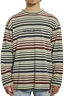 Guess Striped Long Sleeve Tee L - Multi