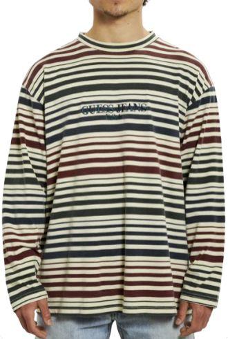 Guess Striped Long Sleeve Tee L - Multi