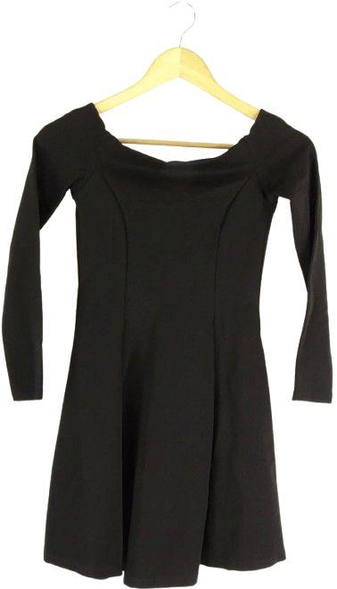 H&M  A Line Dress 8 - Black - Excellent