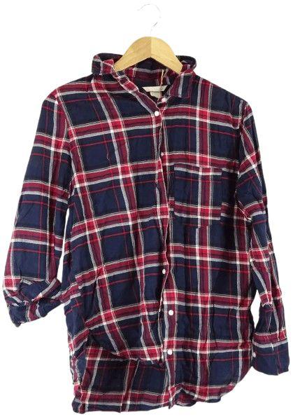 H&M  Check Long Sleeve Top 6 - Blue/Red - Excellent