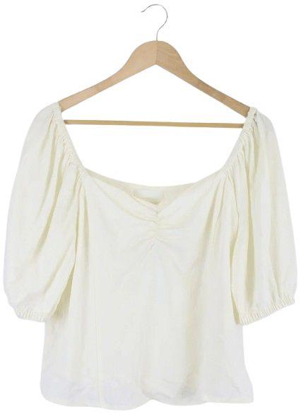 H&M  Cropped Top 14 - Cream - Excellent