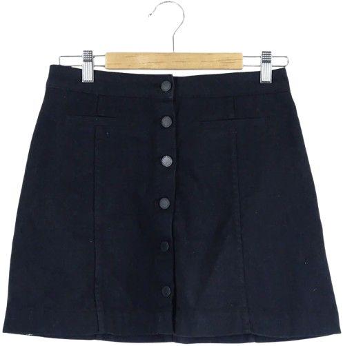 H&M  Denim Casual Skirt 6 - Black - Excellent