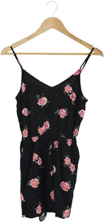 H&M  Floral Jumpsuit 6 - Black/White - Excellent