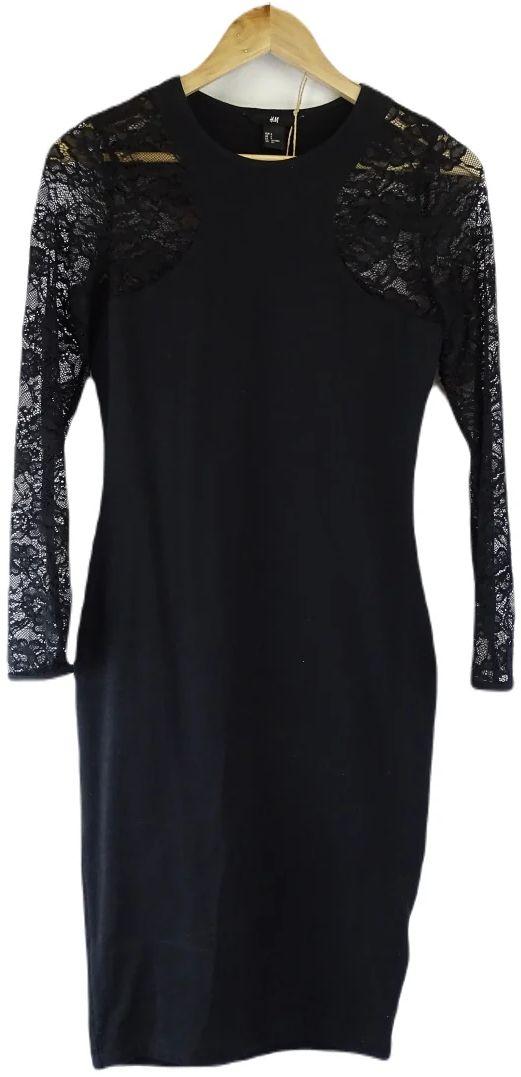 H&M  Lace Mini Dress S - Black - Excellent