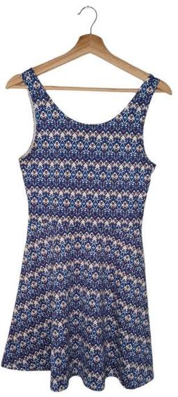 H&M Patterned Mini Dress 8 - Blue