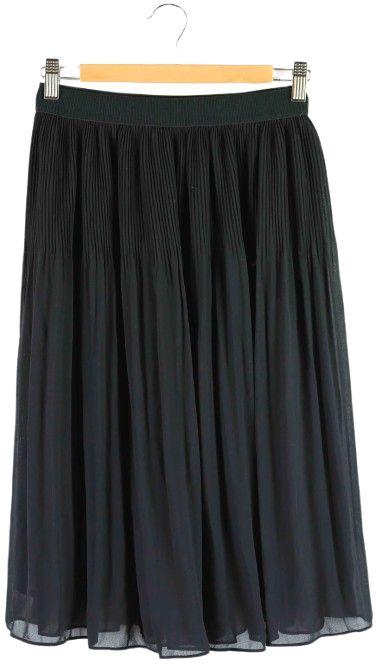 H&M  Pleated Midi Skirt M - Black - Excellent