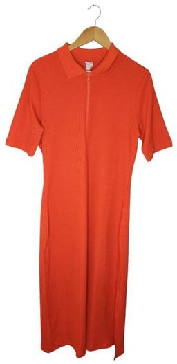 H&M Ribbed Maxi Dress L - Orange