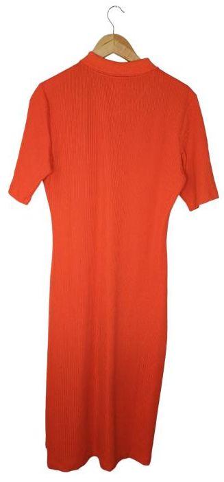 H&M Ribbed Maxi Dress L - Orange