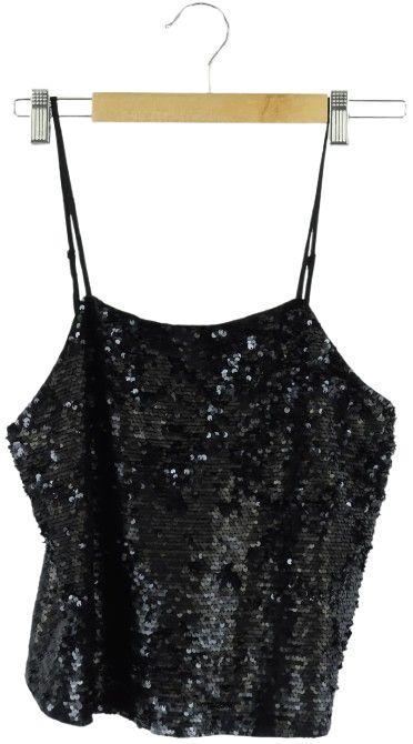 H&M  Sparkle Singlet 6 - Black - Excellent