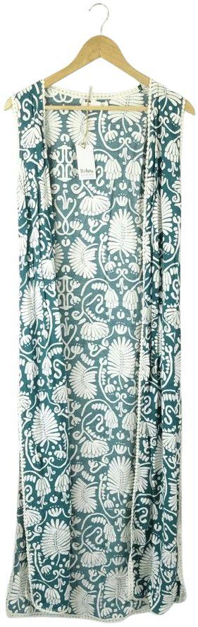 H&M  Tropical Cardigan 6 - Green/White - Excellent