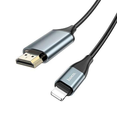 Hoco  UA15 Lightning to HDMI Adapter Cable Cord 2m - Black - Brand New
