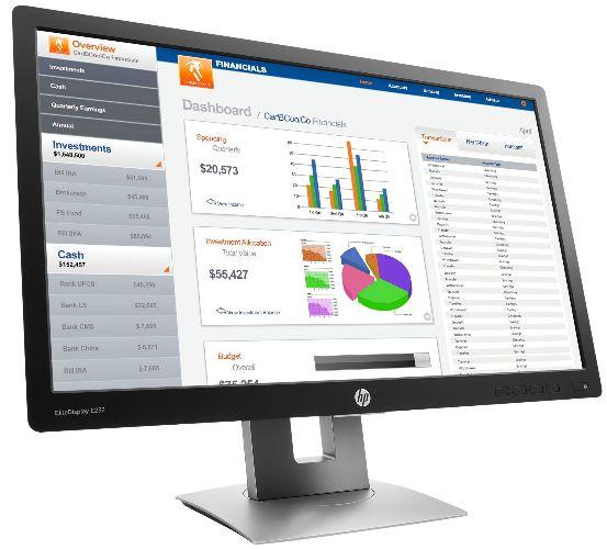 HP EliteDisplay E232 Monitor 23" - Black - 23 Inch